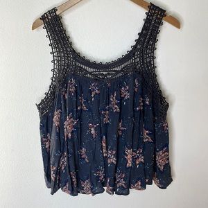 Floral Lace Cut-Out Shoulder Blouse